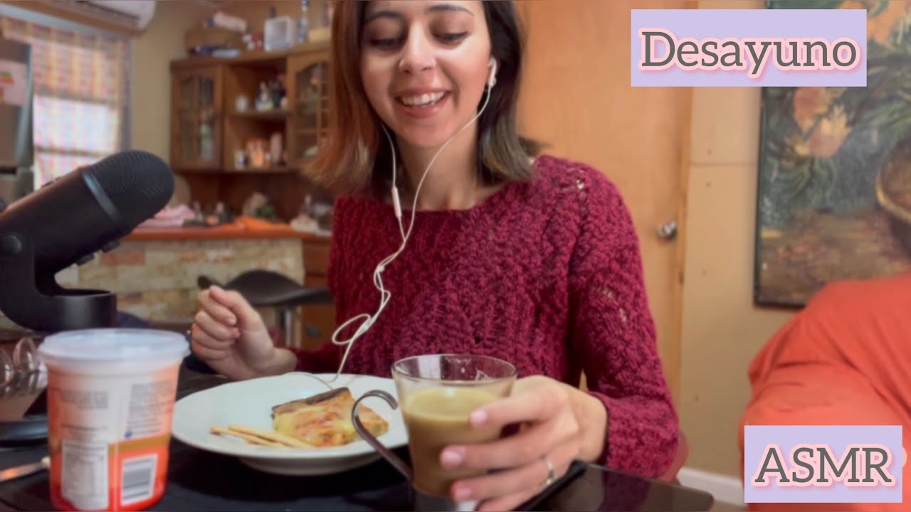 ASMR despertando conmigo y desayunando