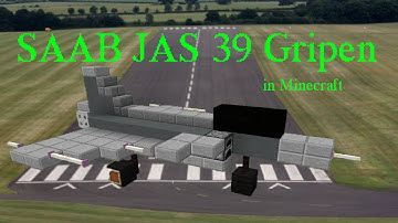 SAAB Gripen jet fighter in Minecraft