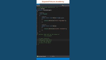 Solution for Programming Quiz Questions - Q72 -  Expand Future Academy #Shorts #CSharp #Dotnet