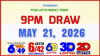 Lotto Results Today 9pm May 21, 2026 PCSO 6/49, 6/42