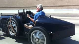 Jay Leno in a Bugatti Type 51 on the 405.