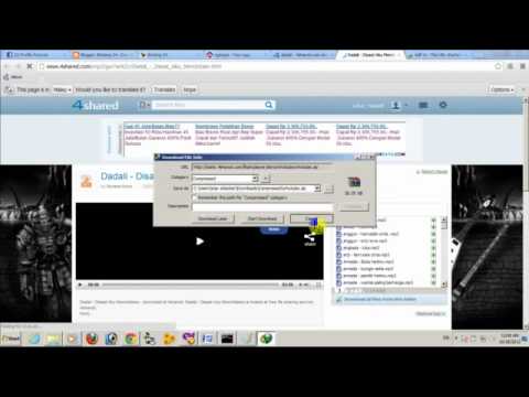 Cara Download lagu di 4shared.com tanpa menunggu.FLV