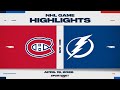 NHL Game 1 Highlights | Canadiens vs. Lightning - April 19, 2026