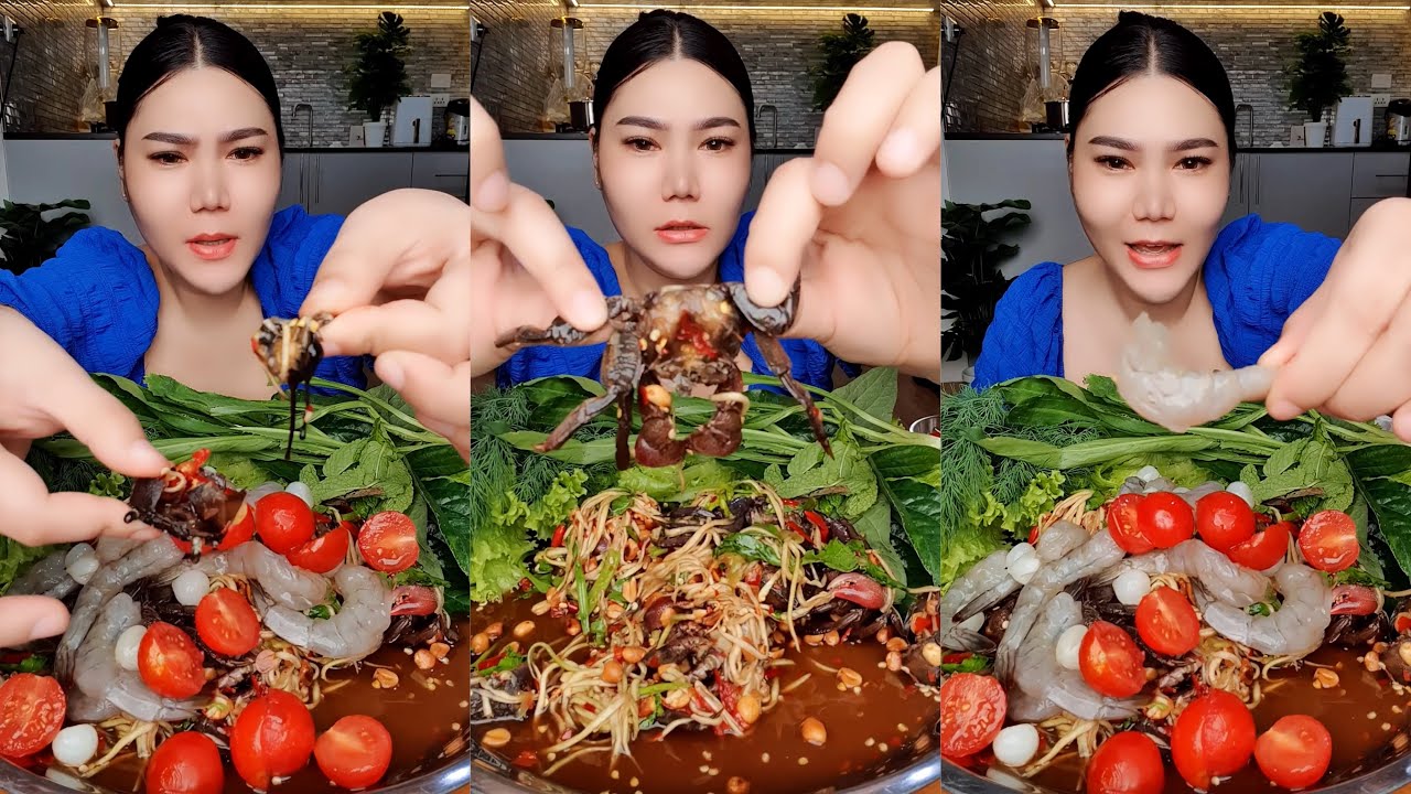 ตำมะม่วงปูจืดกุ้งสด | ไอซ์ซี่ กินยั่ว