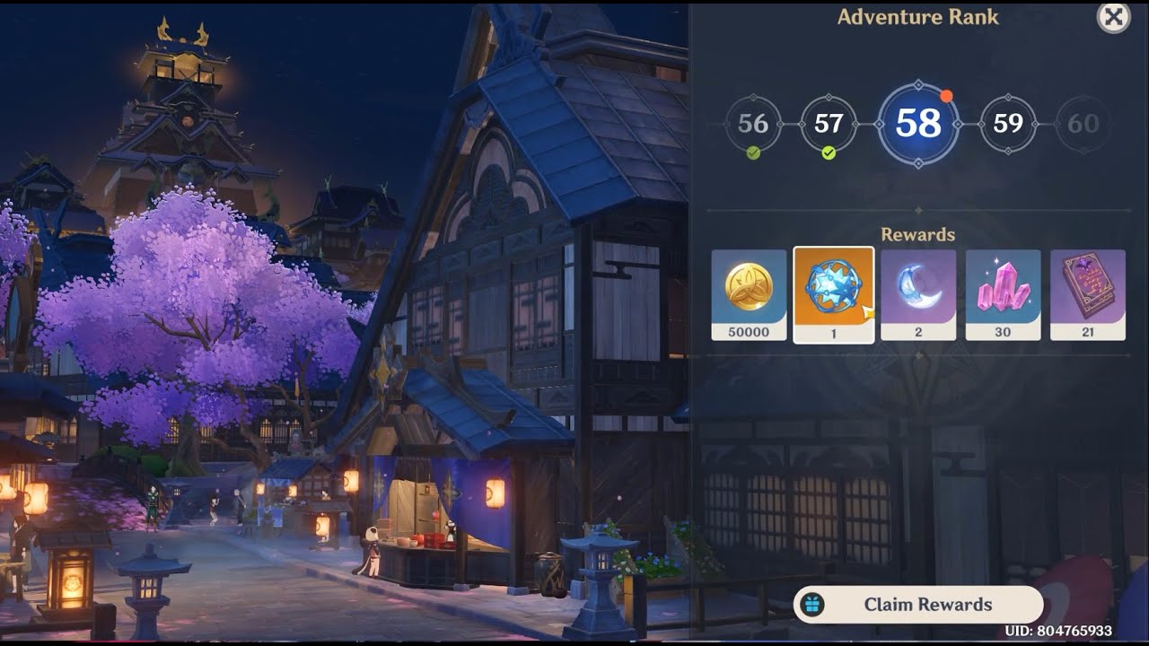 AR58 REWARD - Genshin Impact