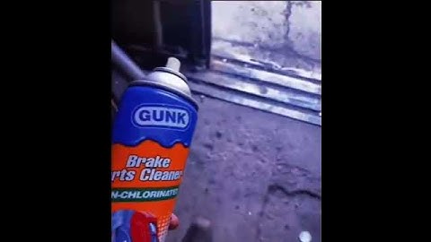 “I might have used too much brake cleaner”