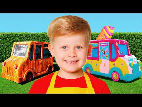 Kids build an ice cream truck! Fun stories for kids
