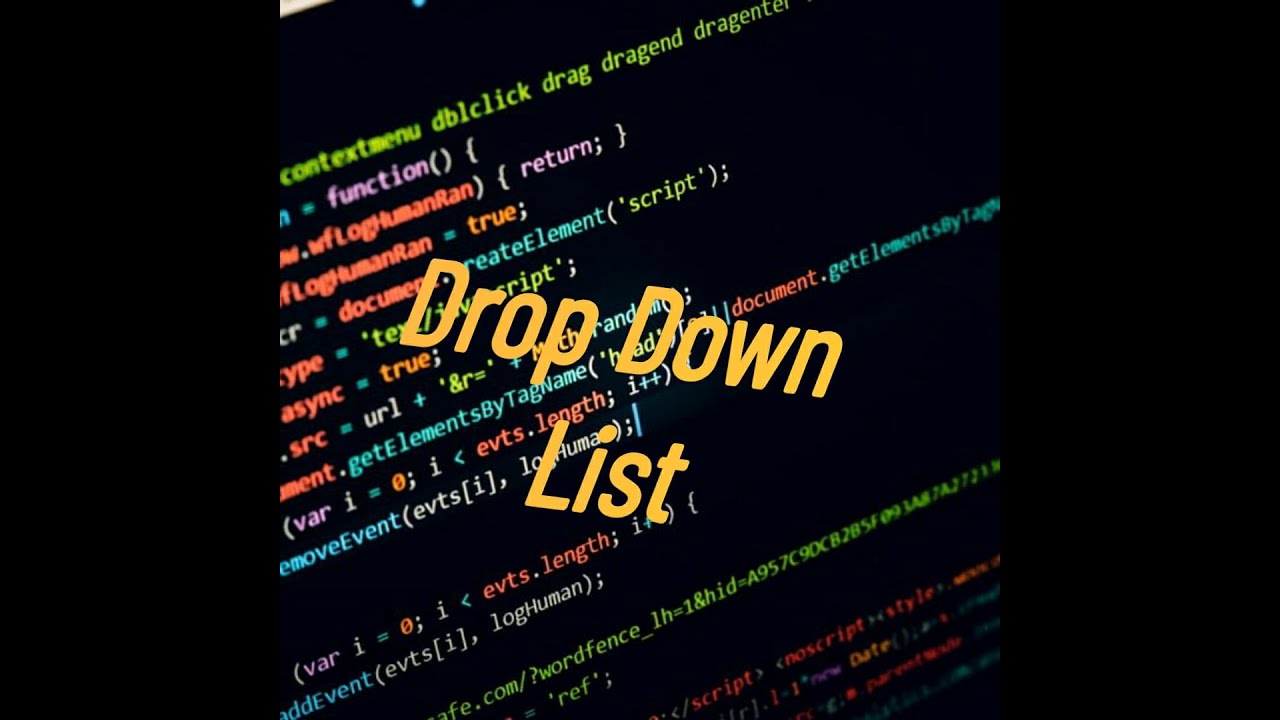Making A Drop Down List In HTML In 2 Minutes - YouTube