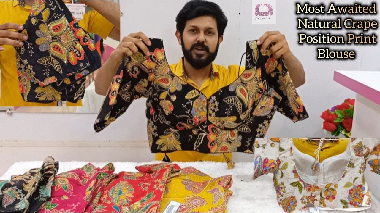 Most Demanded Natural Crape Readymade Blouse || 