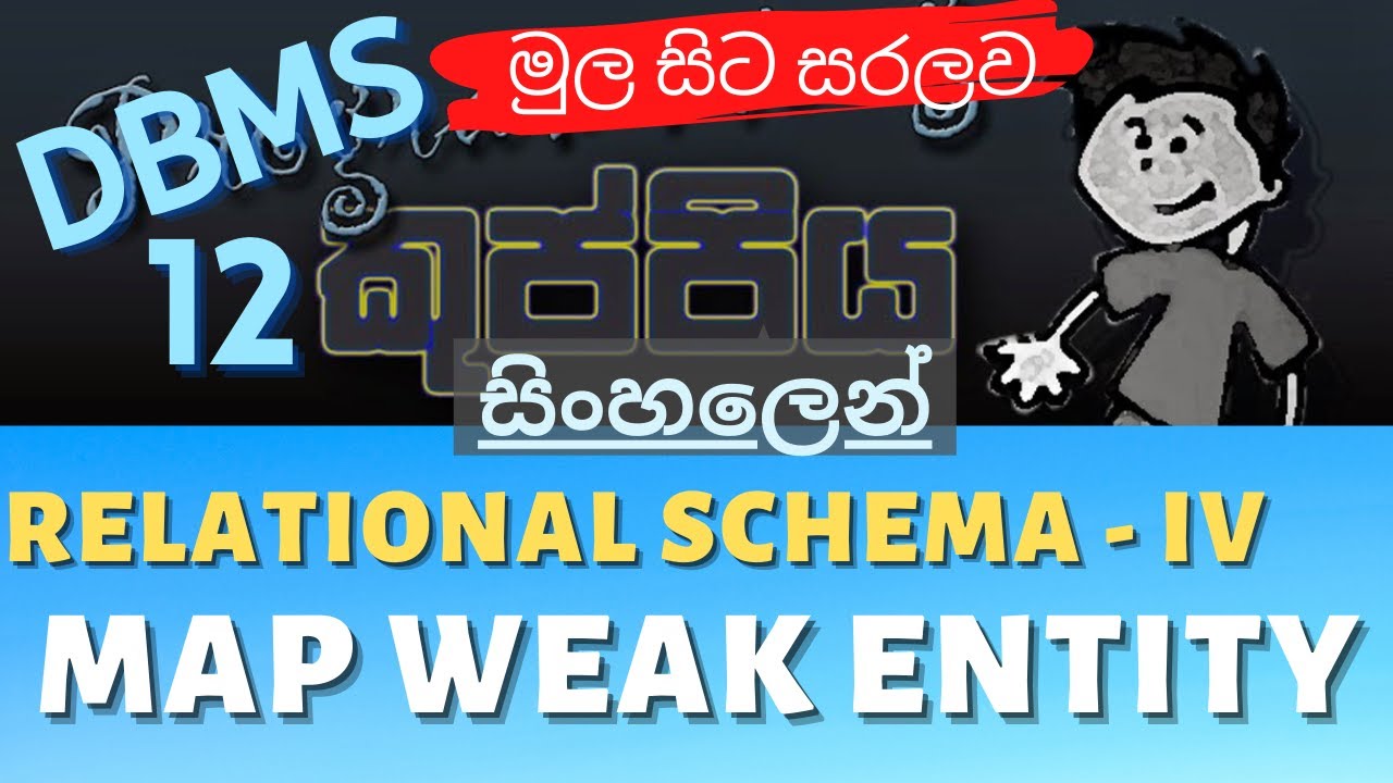 Mapping Weak Entity | Relational Schema IV | Database Sinhala Tutorial ...