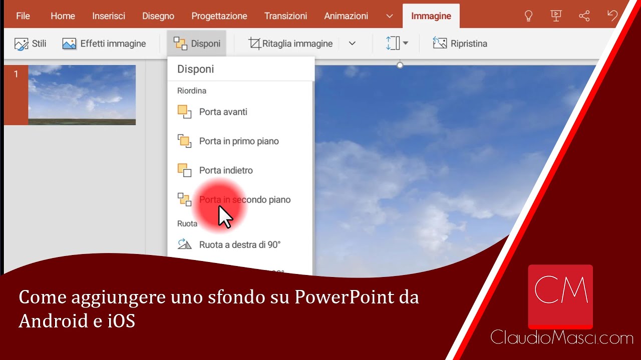 Come aggiungere uno sfondo su PowerPoint da Android e iOS - YouTube