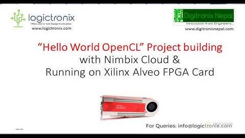 Hello World OpenCL acceleration on Xilinx Alveo with Nimbix Cloud