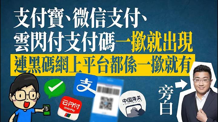 支付寶、微信支付、雲閃付支付碼，一撳就出現。連黑碼/健康申報二維碼網上平台都係一撳就有 - 天天要聞