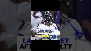 Lamar Jackson wasn't happy after the penalty on the 3rd down #nfl #lamarjackson #ravens