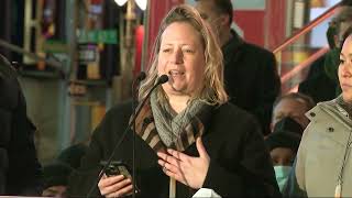 Elected officials, activists gather to remember woman pushed onto subway tracks, killed