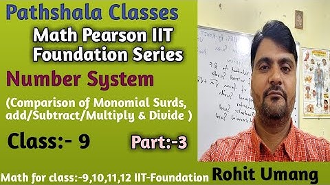 Pearson IIT Foundation Series Mathematics | Chapter:-1 , Number System | Part:-3 | Rohit Umang