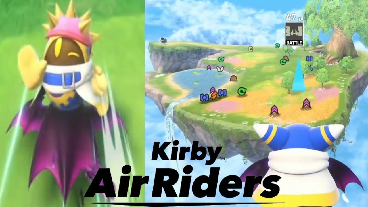 Getting on the Hidden Island in City Trial - Kirby Air Riders Global Test Ride