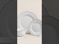 porcelain dinner set 12pcs 18pcs plain white with 1mm gold rim 008615176732927