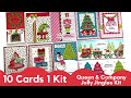 10 cards 1 kit  queen  co  jolly jingles holiday shaker kit