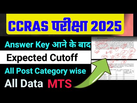 CCRAS ANSWER KEY 🔥 CCRAS CUT-OFF AFTER ANSWER KEY CCRAS RESULT ☑️ CCRAS ...