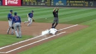 NYM@ATL: Harvey gives up bid for no-hitter in seventh