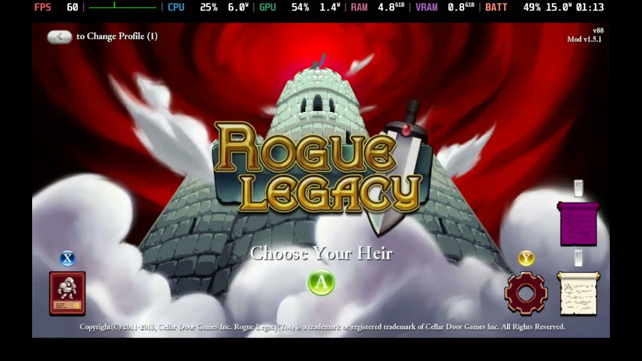 14 Minutes of Rogue Legacy Gameplay on Steam Deck [No Commentary]