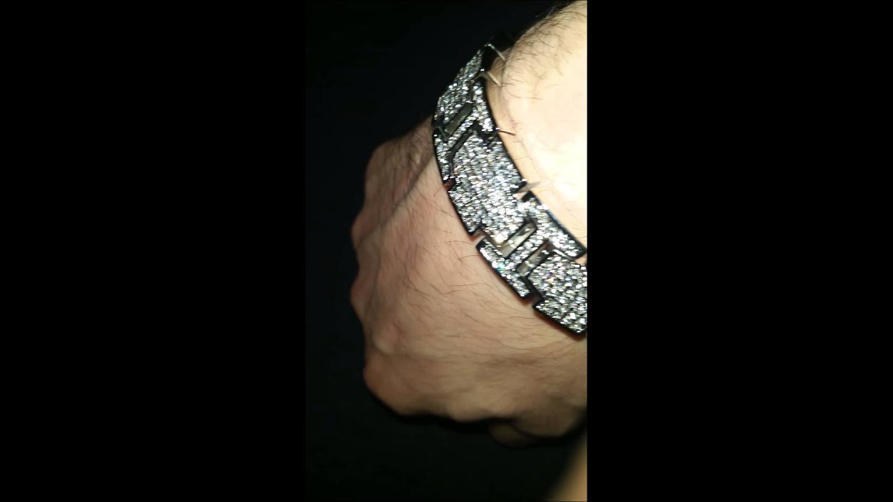 Iced Out Bling Bling Mens hip hop bracelet