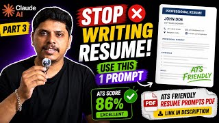 How to Create ATS Friendly Resume using AI (1 Prompt = 86% ATS Score) | Claude AI Tutorial (Part 3)