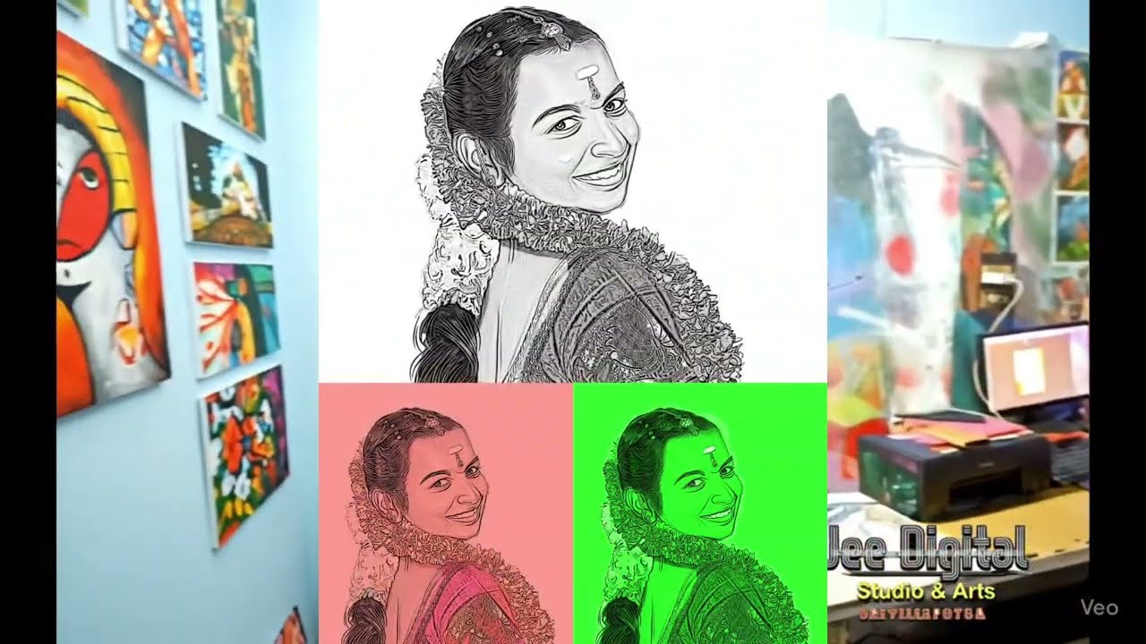 Digital art oil painting 300 to 500rs...3 art free