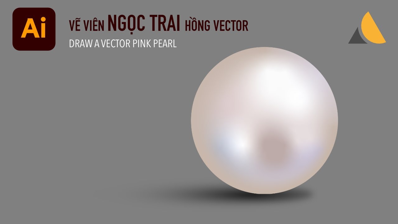 VẼ VIÊN NGỌC TRAI MÀU HỒNG VECTOR - youtube