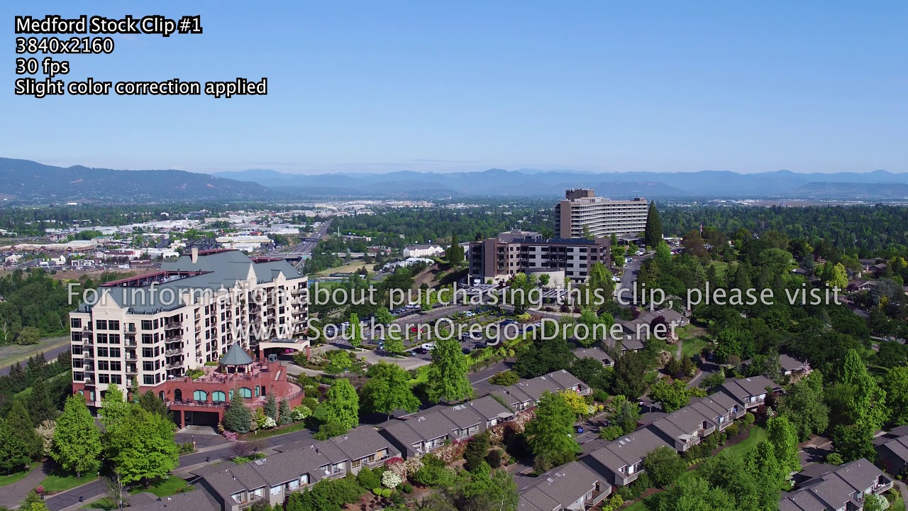 Medford Rogue Valley 4K Aerial Stock Video Clip 1 Rogue Valley Manor