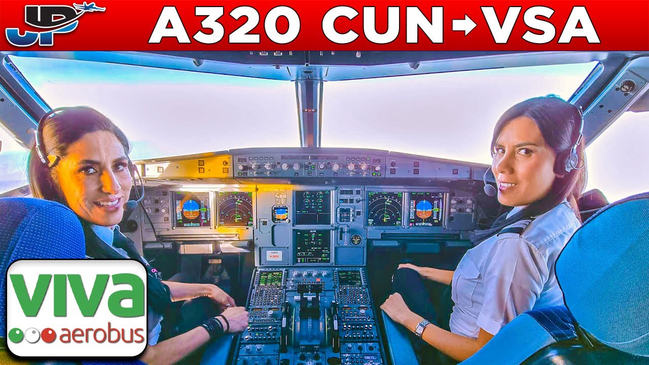 VivaAerobus Airbus A320 Cockpit Cancun🇲🇽 to Villahermosa🇲🇽