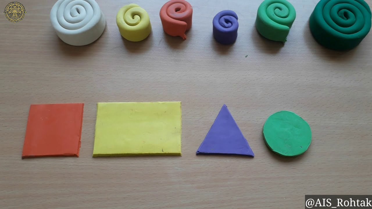 Clay Time Basic Shapes (Square, Rectangle, Triangle and Circle) YouTube