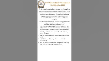 9 | OCI Observability Professional Certification 2025