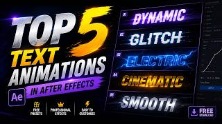 Top 5 Text Animations in After Effects 2026 | Free Presets