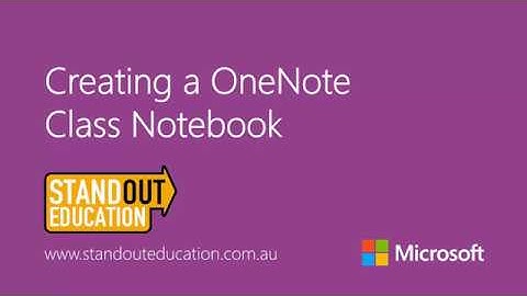 Creating a OneNote Class Notebook