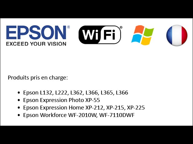 Comment paramétrer en wifi les imprimantes Epson (2014) (Win FR) - YouTube