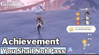 You Shall Not Pass [HIDDEN Achievement] - Genshin Impact