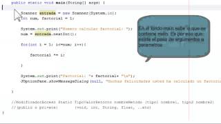 Ejercicio factorial con métodos java