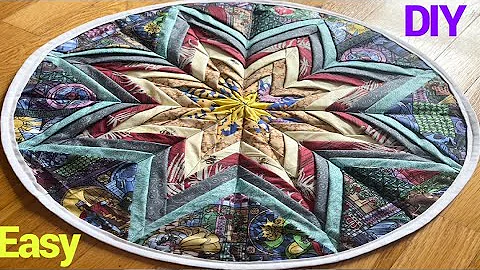 You Will Be Amazed How Easy To Sew A Folded Star Table Topper/New Sewing Technique Tutorial (#30)