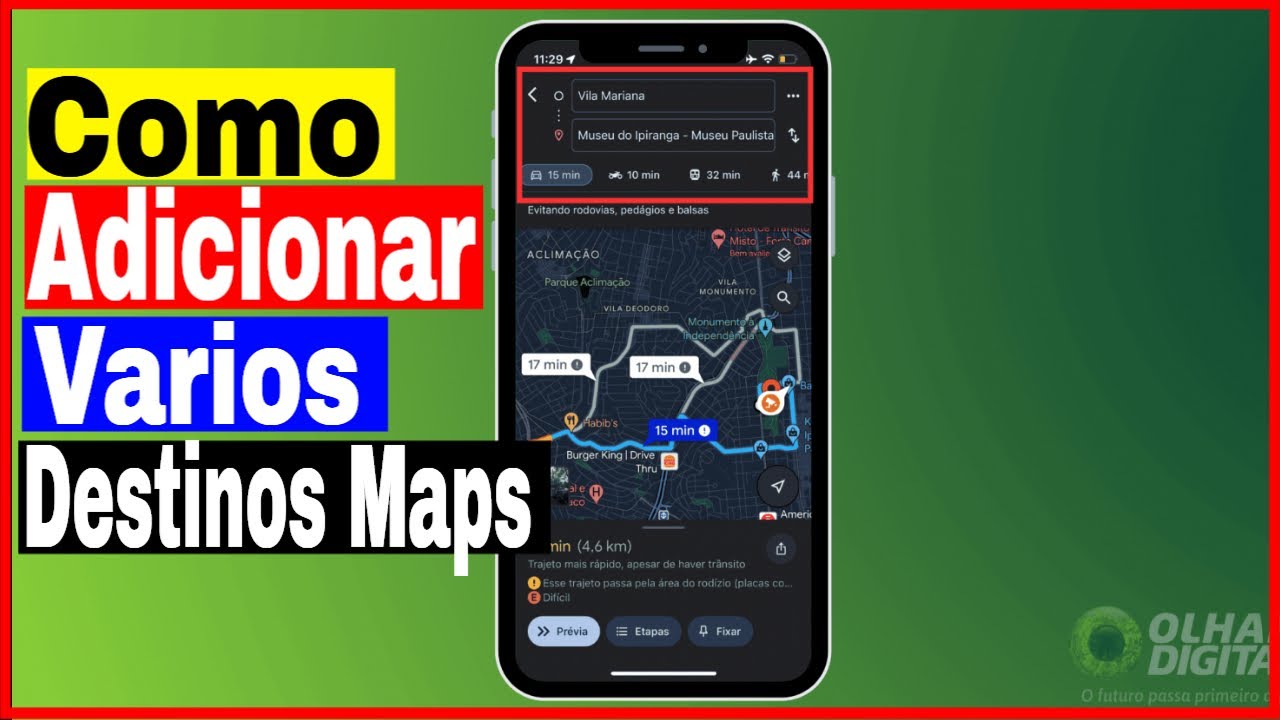Como Adicionar vários destinos no Google Maps pelo Celular