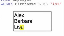 SQL query tutorial (wildcard queries) - Durasi: 8.58. 