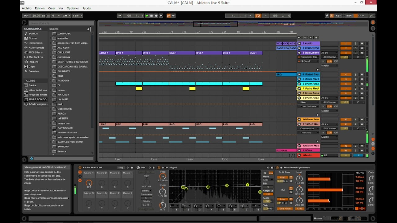 Calm - Space Motion Style Ableton 9 Melodic Techno Template