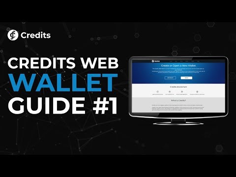 Credits Crypto Web Wallet Tutorial #1 - video from CREDITS
