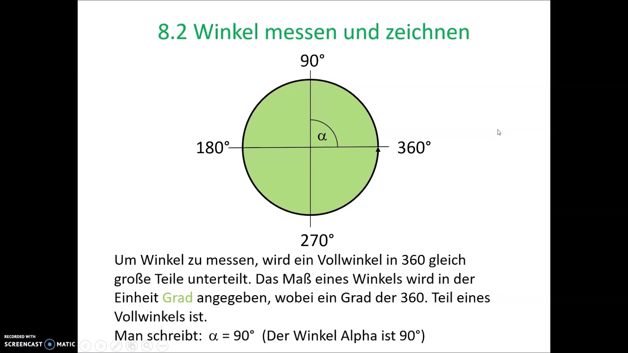 Winkel Messen Und Zeichnen Heimunterricht 5d Youtube