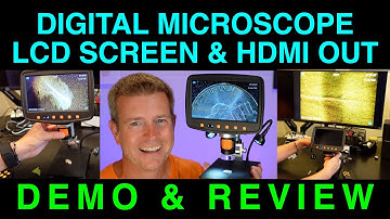 Digital Microscope with LCD Screen HDMI Out by Anykit Demo & Review