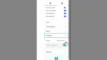 How to customize settings Navigation in Logo Carousel Blocks