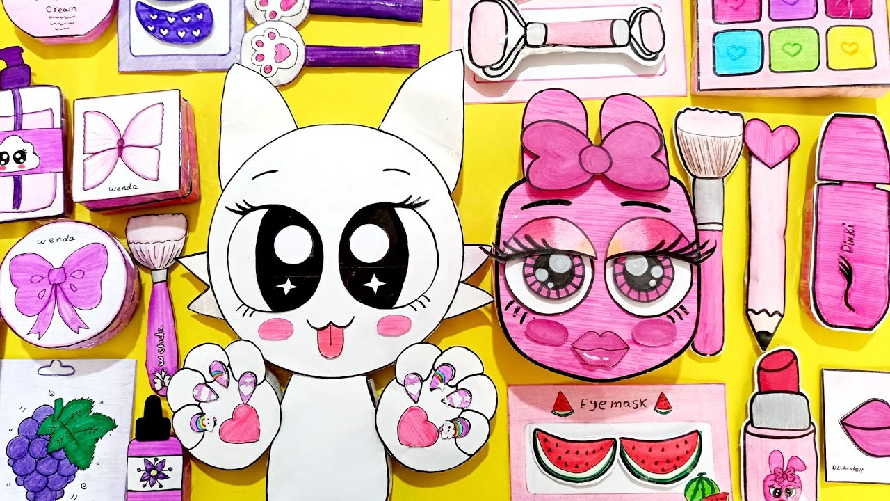 Sprunki Makeup Tutorial SPRUNKI:cute wenda and pinki Skincare + Makeup + Nails Diy🎀 |Blind Bag ...