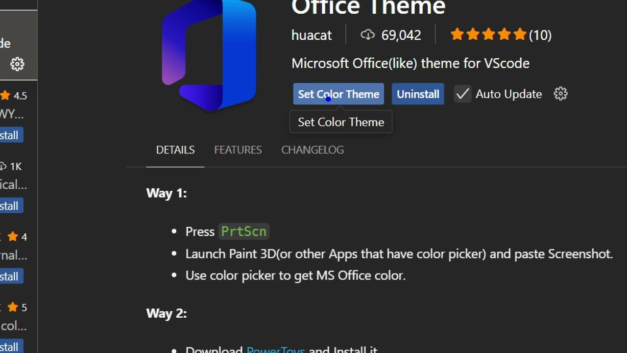 This VSCode Extension Activates Microsoft Office Themes in VSCode IDE