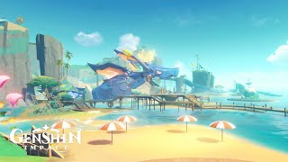 Waves Curl Over Drifting Sand • Wavey Bay OST 1 (Day) | Genshin Impact 5.8 OST